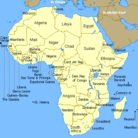 blank map of africa countries. Print Blank Map Of Africa